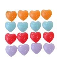 Hair Accessories DIY Findings, Resin, Heart, vintage, more colors for choice, 18x18mm, Approx 100PCs/Bag, Sold By Bag