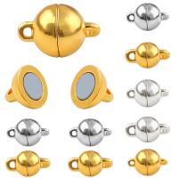 Tibetan Style Magnetic Clasp, Round, plated, DIY & different size for choice, more colors for choice, nickel, lead & cadmium free, Sold By Set