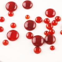 Agate Cabochon Red Agate Round polished DIY red Sold By PC