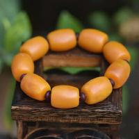 Amber Bracelet Drum Unisex yellow Length Approx 19 cm Sold By PC