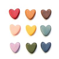 Wood Beads Schima Superba Heart DIY Sold By PC