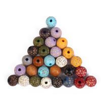 Perline di legno, Cerchio, Inciso, DIY, colori misti, 16mm, Venduto da PC
