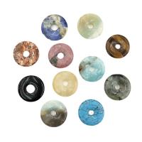 Edelsteen Hangers Sieraden, Donut, gepolijst, willekeurig verzonden, gemengde kleuren, 10-50mm, Verkocht door PC