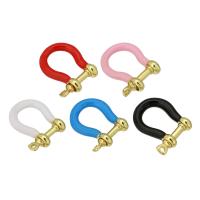 Brass Screw Clasp gold color plated enamel Sold By PC