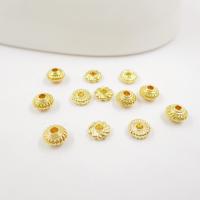 Brass távtartó gyöngyök, Sárgaréz, galvanizált, DIY, aranysárga, 5mm, Által értékesített PC