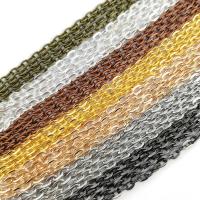 Iron Šperky řetěz, Železo, á, křížový řetěz, více barev na výběr, 100m/Bag, Prodáno By Bag