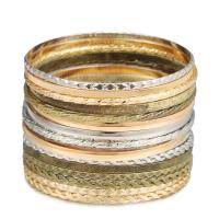 Bijoux de bracelet en alliage de zinc, beignet, Placage, unisexe, couleurs mélangées, protéger l'environnement, sans nickel, plomb et cadmium, 3mm, Diamètre intérieur:Environ 72mm, Environ 12PC/fixé, Vendu par fixé