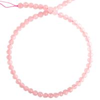 Natürliche Rosenquarz Perlen, rund, DIY & verschiedene Größen vorhanden & facettierte, Rosa, verkauft per ca. 15.35 ZollInch Strang