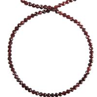 Naturlig granat perler, Garnet, Runde, du kan DIY & forskellig størrelse for valg & facetteret, rød, Solgt Per Ca. 14.96 inch Strand