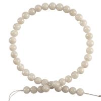 Perline in pietra di luna, Moonstone, Cerchio, DIY & formato differente per scelta, bianco, Venduto per Appross. 15.35 pollice filo