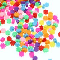Koraliki z gliny polimerowej, Glina polimerowa, Kwiat, DIY, dostępnych więcej kolorów, 9x10x4mm, 1000komputery/torba, sprzedane przez torba