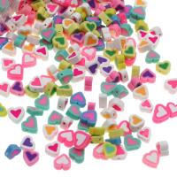 Polimero-Clay-Beads, argilla polimero, Cuore, DIY, nessuno, 10x10x4mm, 1000PC/borsa, Venduto da borsa