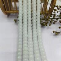 Dyed Marble Beads Column polished imitation jade & DIY white Sold By Strand
