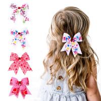 Children Hair Accessory, Grosgrain Ribbon, Bowknot, handmade, Girl & different designs for choice, more colors for choice, 76x76mm, Sold By PC