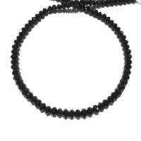 Schorl Beads Abacus polished DIY & faceted black Sold Per 14.96 Inch Strand