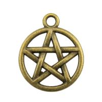 Zinc Alloy Pendants Star plated fashion jewelry nickel lead & cadmium free 16mm Sold By PC