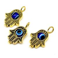 Zinc Alloy Hamsa Pendants with Lampwork Hand plated Sold By PC