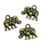 سبائك الزنك المعلقات الحيوان, فيل, مطلي, المزيد من الألوان للاختيار, 13x12mm, تباع بواسطة PC
