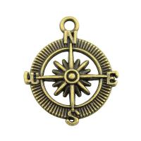 Zinc Alloy Pendants Compass plated fashion jewelry nickel lead & cadmium free 24mm Sold By PC