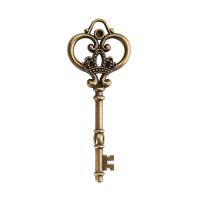 Zinc Alloy Key Pendants plated DIY & hollow nickel lead & cadmium free Sold By PC
