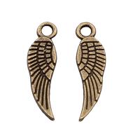 Wing Shaped Zinc Alloy Pendants plated 19mm Sold By PC