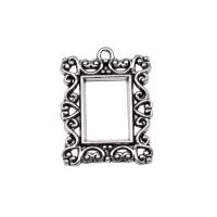 Zinc Alloy Pendants Square plated Sold By PC
