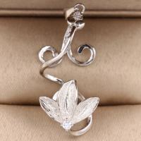 925 Sterling Silver Pendant Bail Flower plated DIY & with rhinestone Sold By PC