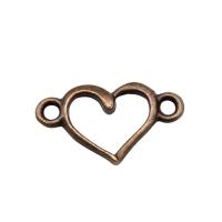 Heart Zinc Alloy Connector plated DIY nickel lead & cadmium free Sold By PC