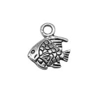 Zinc Alloy Animal Pendants Fish silver color plated fashion jewelry silver color nickel lead & cadmium free Sold By PC