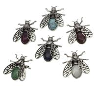 Zinc Alloy Brooches Gemstone with Zinc Alloy Insect Sold By PC