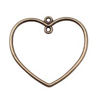Zinc Alloy Pendant Component Heart plated 1/1 loop & hollow nickel lead & cadmium free Sold By PC