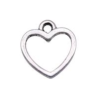 Zinc Alloy Heart Pendants antique silver color plated vintage & Unisex & hollow nickel lead & cadmium free Sold By PC