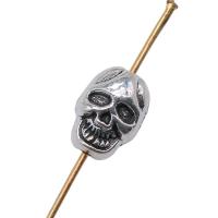 Zinc Alloy Jewelry Beads Skull antique silver color plated vintage & DIY nickel lead & cadmium free Sold By PC