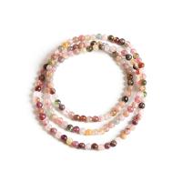 Natural Tourmaline Bracelet three layers & for woman multi-colored 4mm Length Approx 20.77 Inch Sold By PC