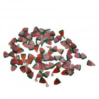 Yunnan Ágata Vermelha pingente, with Crisoprásio & liga de zinco, Melancia, esculpidas, cores misturadas, 10-30mm, vendido por PC
