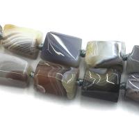 Natürliche Botswana Achat Perlen, Rechteck, DIY, gemischte Farben, 8x12mm, verkauft per ca. 39 cm Strang