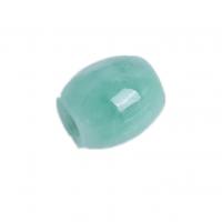 Natural Jadeite Beads barrel DIY green Sold By PC
