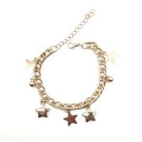 Aluminum Bracelet Aluminum Alloy with 1.97Inch extender chain Star Unisex golden nickel lead & cadmium free Length Approx 6.69 Inch Sold By PC