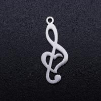 Stainless Steel Pendants 201 Stainless Steel Music Note Vacuum Ion Plating fashion jewelry & polished & DIY Sold By Bag