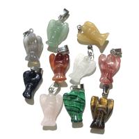 Gemstone Pendants Jewelry Natural Stone Angel & Unisex Sold By PC