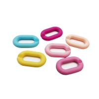 Ακρυλικό Η σύνδεση Ring, Επιστολή O, ψήσιμο βερνίκι, DIY, περισσότερα χρώματα για την επιλογή, 19x31mm, Περίπου 200PCs/τσάντα, Sold Με τσάντα