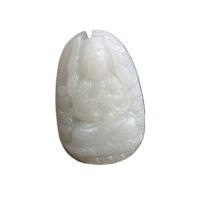 Hetian Jade pingente, esculpidas, unissex & tamanho diferente para a escolha, branco, vendido por PC