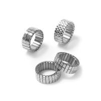 خاتم إصبع الفولاذ المقاوم للصدأ, 304 الفولاذ المقاوم للصدأ, الطلاء الجلفاني, أنماط مختلفة للاختيار, فضة, 9mm, تباع بواسطة PC