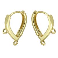 Brass Lever Back Earring Component gold color plated Approx 2mm Sold By Pair