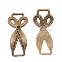 Zinc Alloy Connector Scissors plated antique gold color Sold By PC