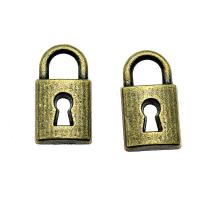 Zinc Alloy Lock Pendants plated vintage & Unisex nickel lead & cadmium free Sold By PC