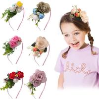 Iron Hair Band with EVA Flower handmade for children nickel lead & cadmium free Sold By PC