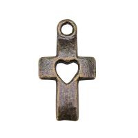 Tibetan Style Cross Pendants, plated, more colors for choice, 18x10mm, Sold By PC