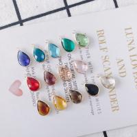 Crystal Pendants with Zinc Alloy Teardrop fashion jewelry & DIY & for woman & faceted Sold By Lot