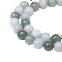 Jade Burma Perla, Krug, uglađen, možete DIY & različite veličine za izbor, Prodano Per 14.96 inčni Strand